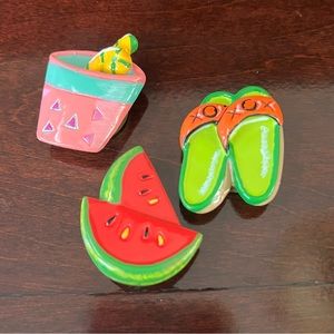 Quacker Factory Button Covers - Summer Beach Flip Flops
